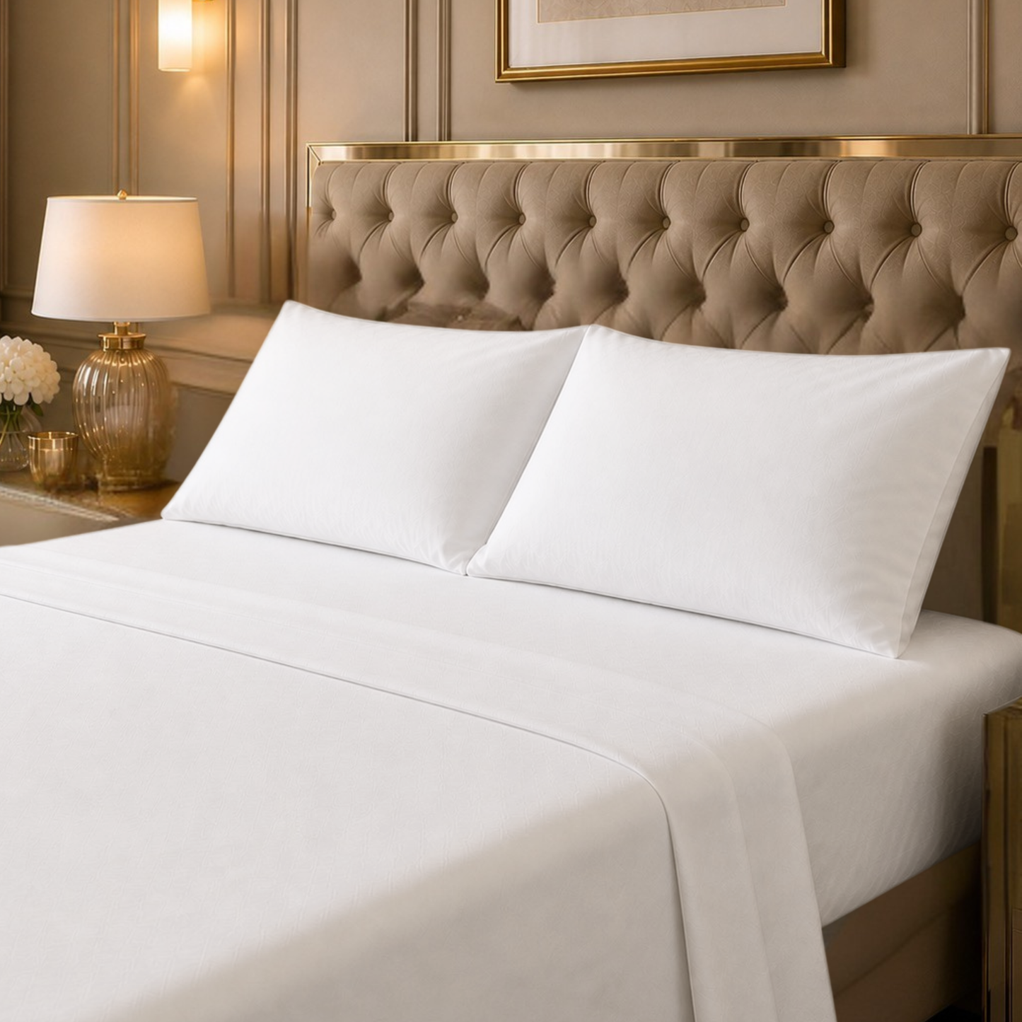 Cotton-Blend High Thread Count Deep Pocket 4-Piece Cooling Sheet Set
