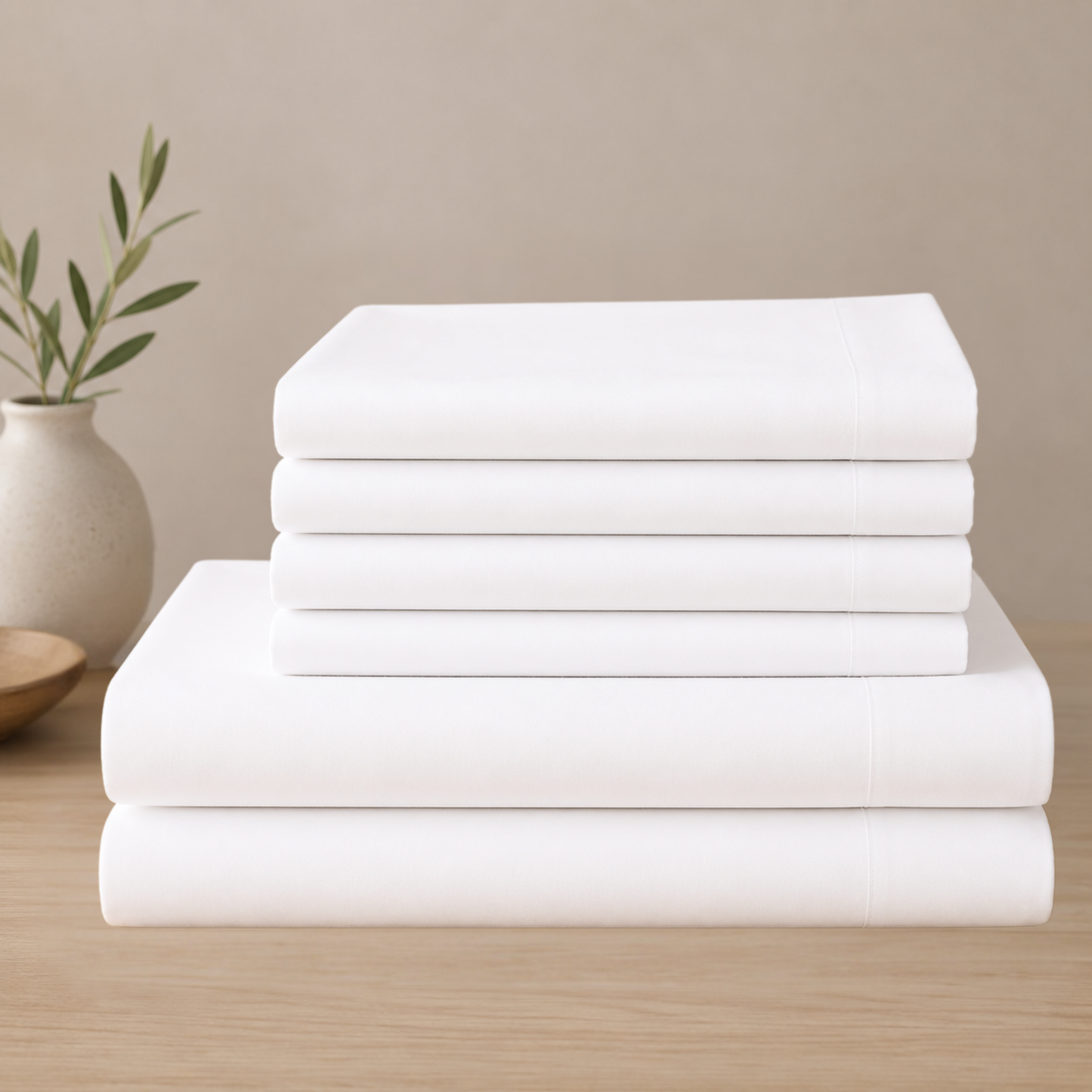 Everyday Comfort Cotton-Blend Bed Sheet Set – 6 Pieces