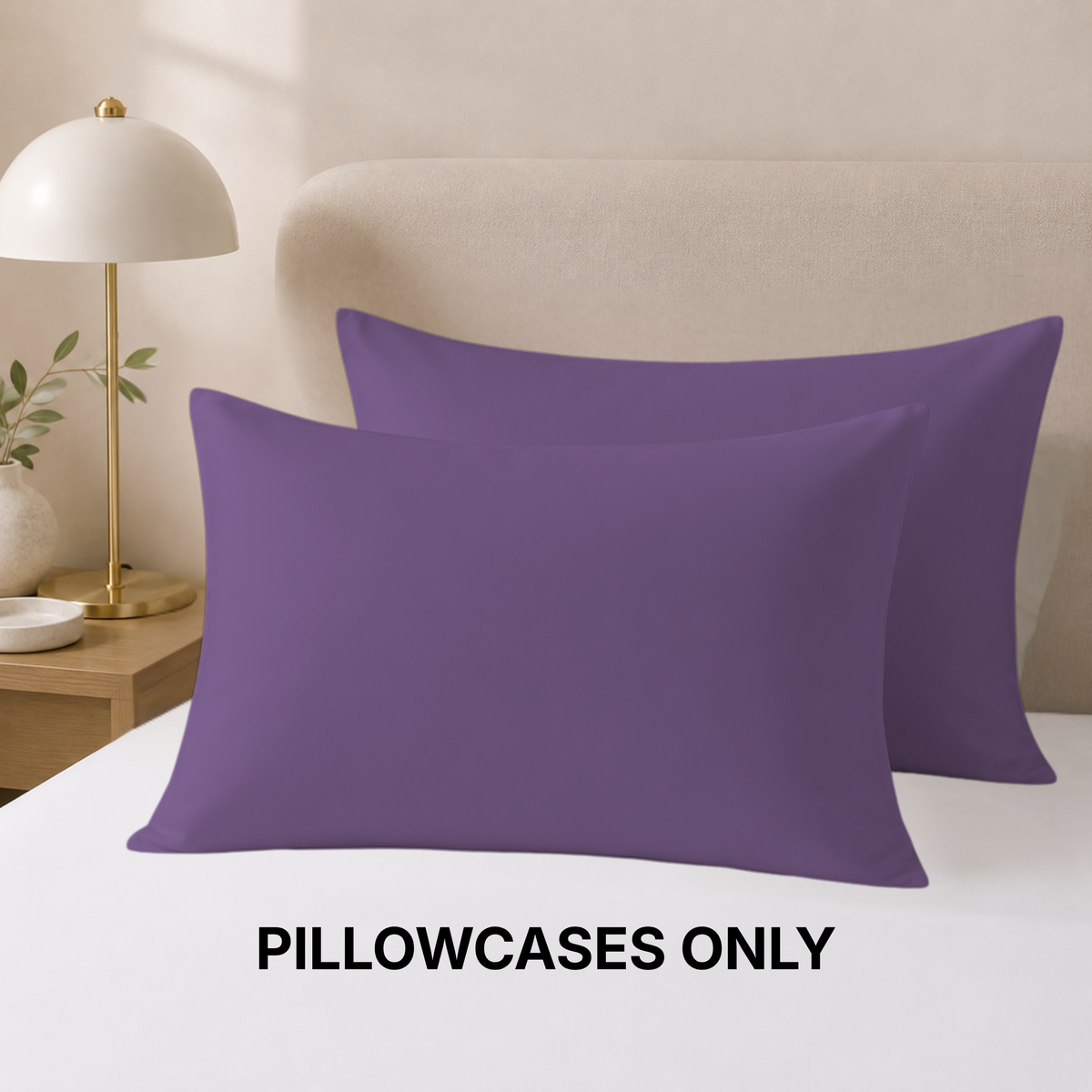 Wrinkle-Free Microfiber Pillowcases Set of 2 – Soft & Smooth Pillow Covers