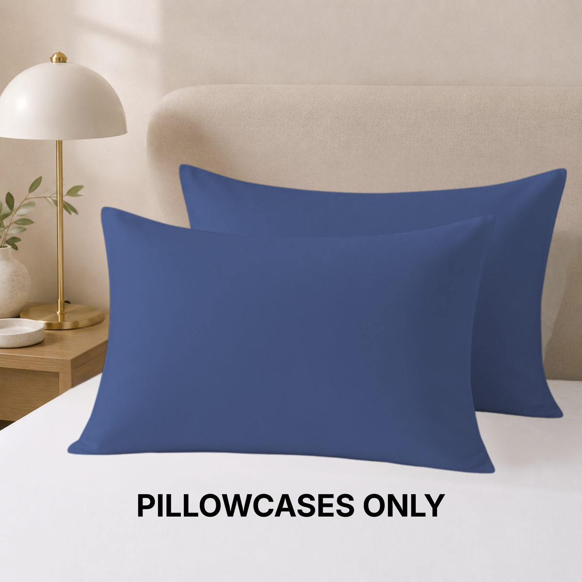 Wrinkle-Free Microfiber Pillowcases Set of 2 – Soft & Smooth Pillow Covers