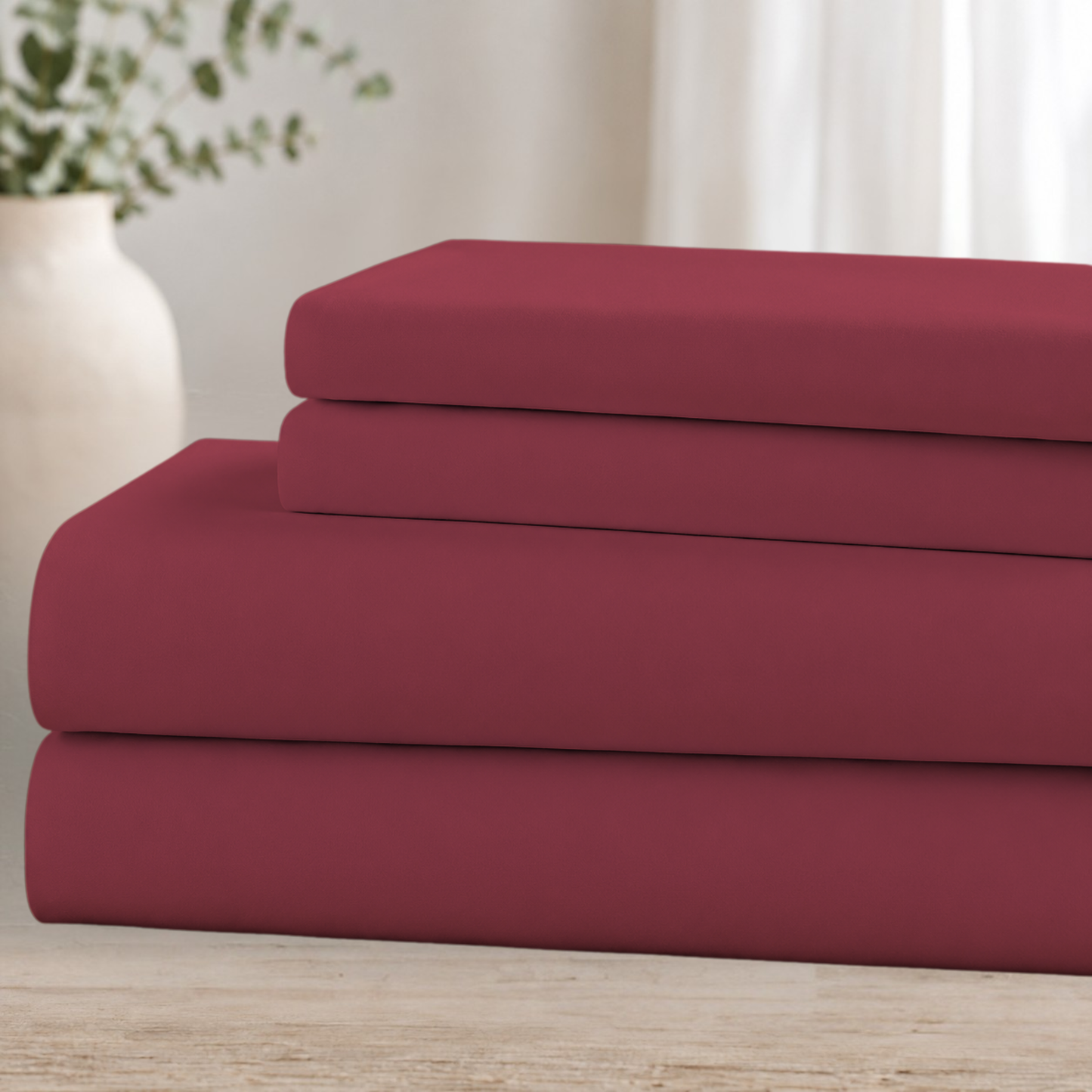 Hotel-Style Double-Brushed Microfiber Sheet Set – Ultra Soft 4-Piece Bedding