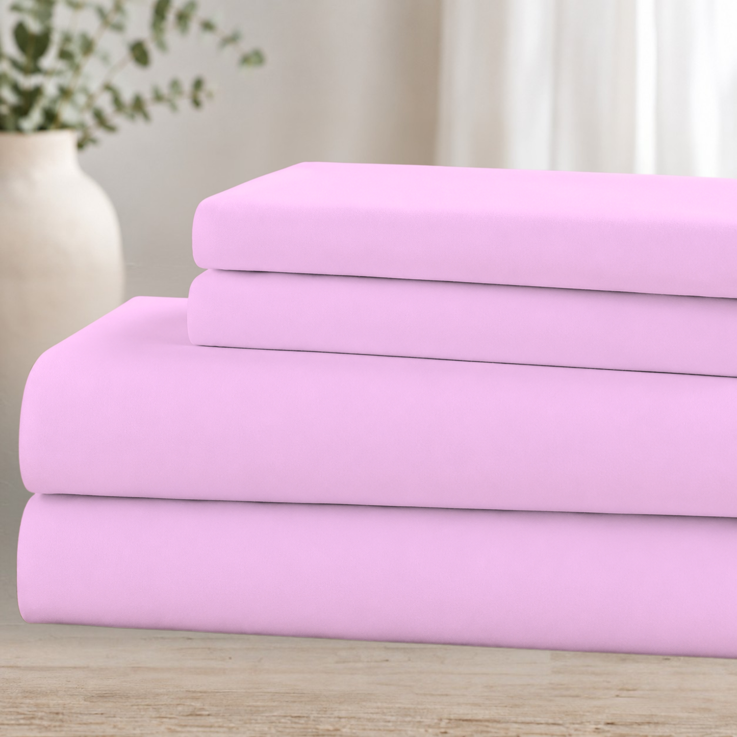 Hotel-Style Double-Brushed Microfiber Sheet Set – Ultra Soft 4-Piece Bedding