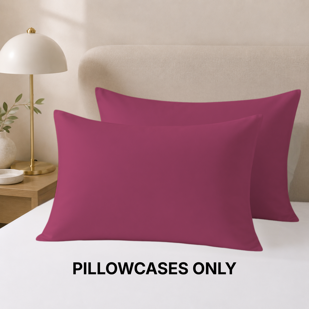 Wrinkle-Free Microfiber Pillowcases Set of 2 – Soft & Smooth Pillow Covers
