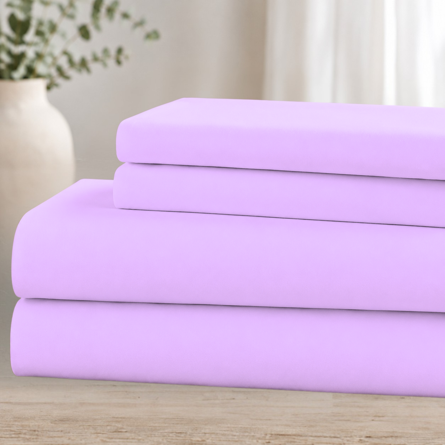 Hotel-Style Double-Brushed Microfiber Sheet Set – Ultra Soft 4-Piece Bedding