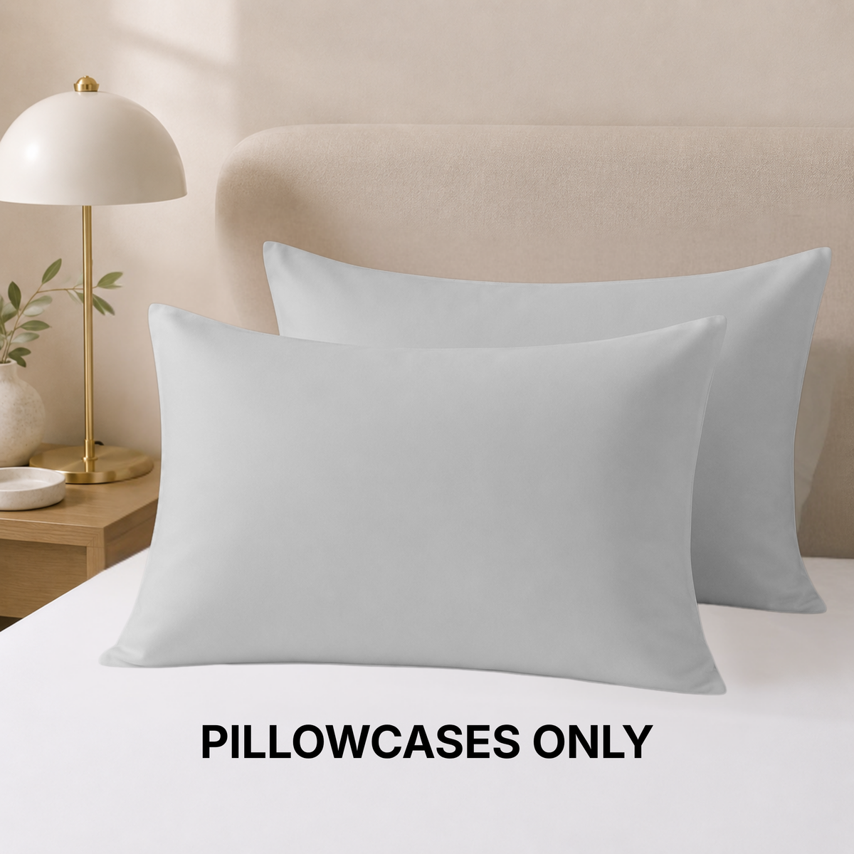 Wrinkle-Free Microfiber Pillowcases Set of 2 – Soft & Smooth Pillow Covers