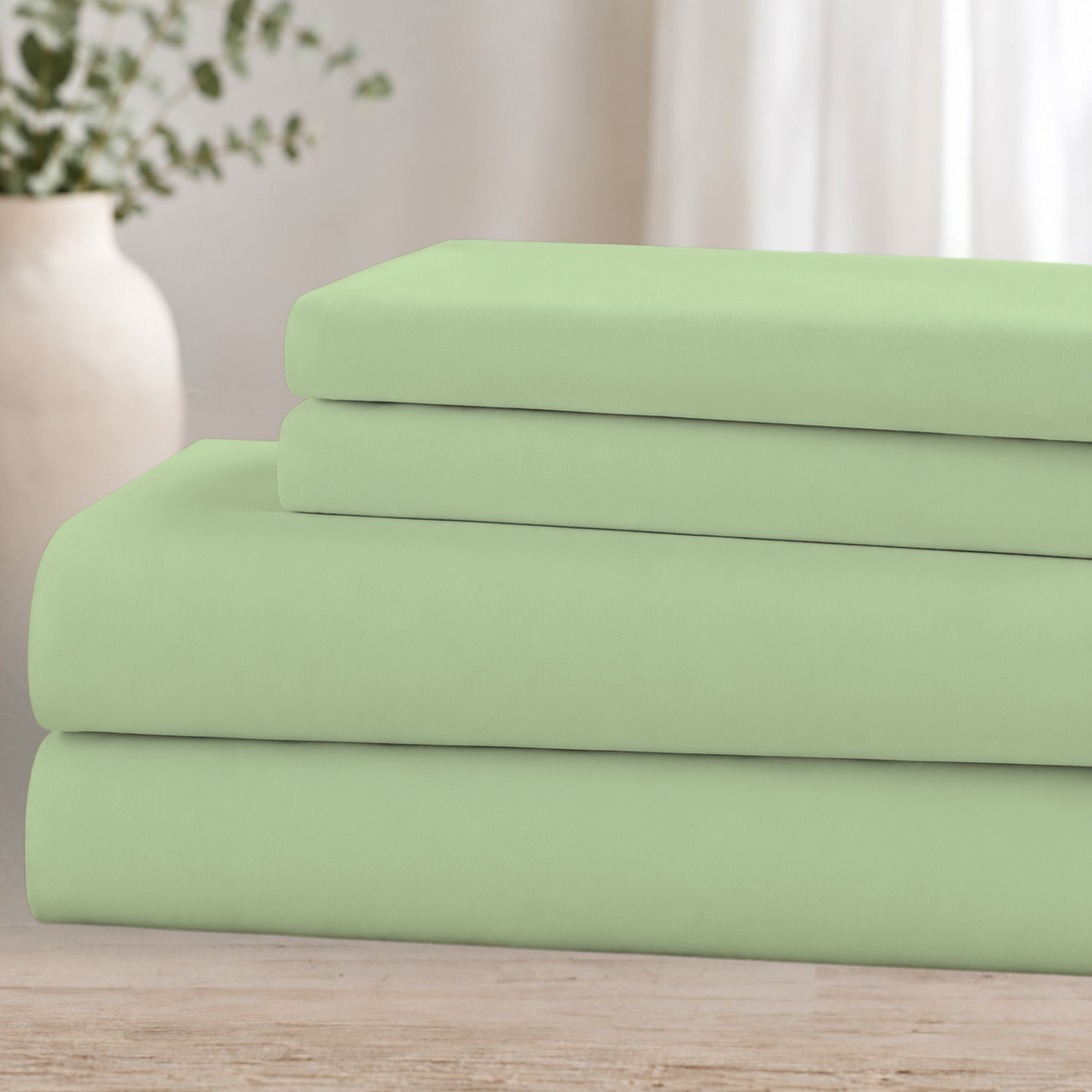 Hotel-Style Double-Brushed Microfiber Sheet Set – Ultra Soft 4-Piece Bedding