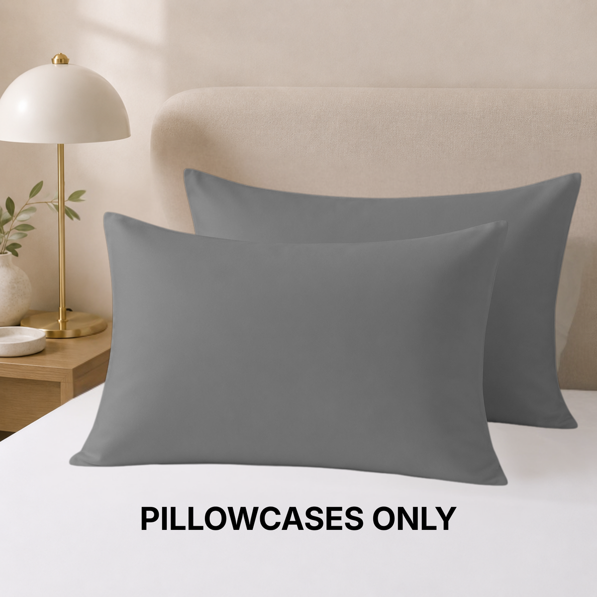 Wrinkle-Free Microfiber Pillowcases Set of 2 – Soft & Smooth Pillow Covers