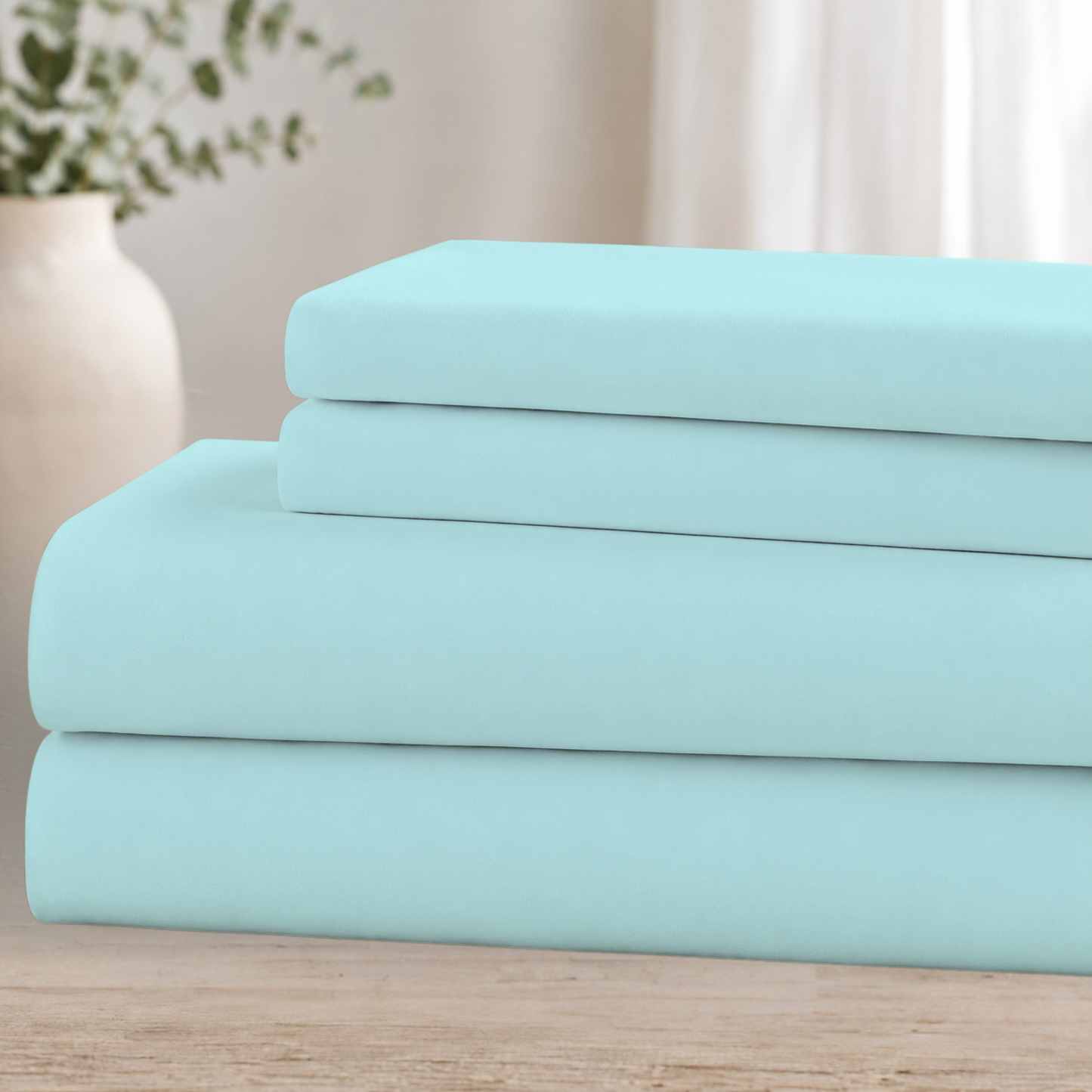 Hotel-Style Double-Brushed Microfiber Sheet Set – Ultra Soft 4-Piece Bedding