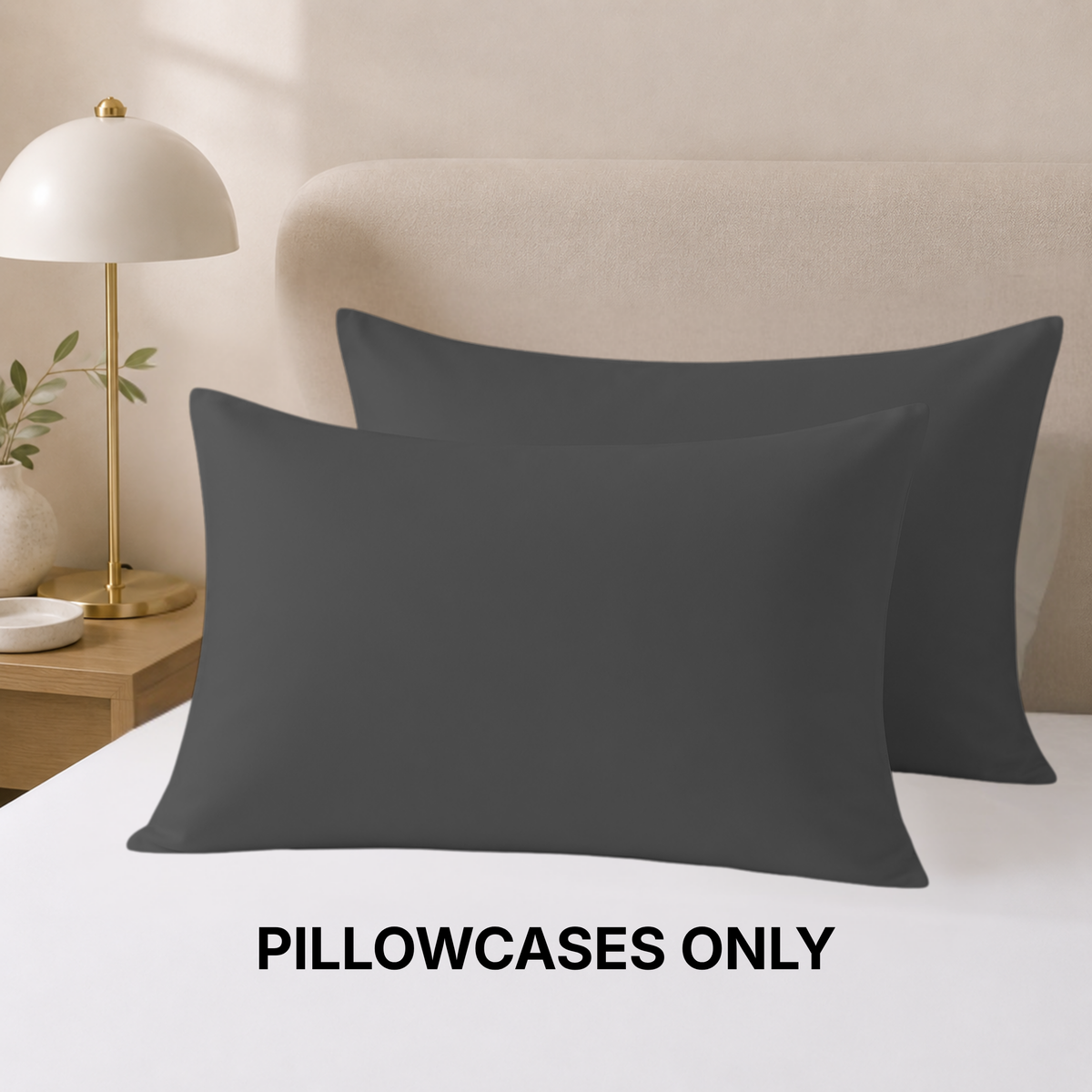 Wrinkle-Free Microfiber Pillowcases Set of 2 – Soft & Smooth Pillow Covers