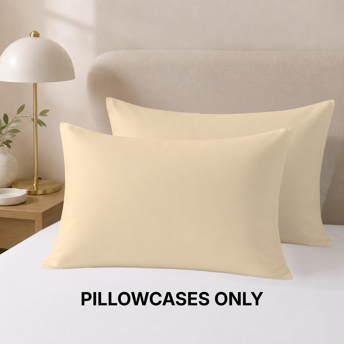 Wrinkle-Free Microfiber Pillowcases Set of 2 – Soft & Smooth Pillow Covers