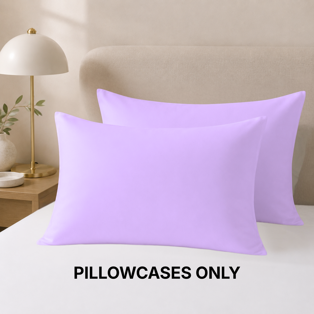Wrinkle-Free Microfiber Pillowcases Set of 2 – Soft & Smooth Pillow Covers