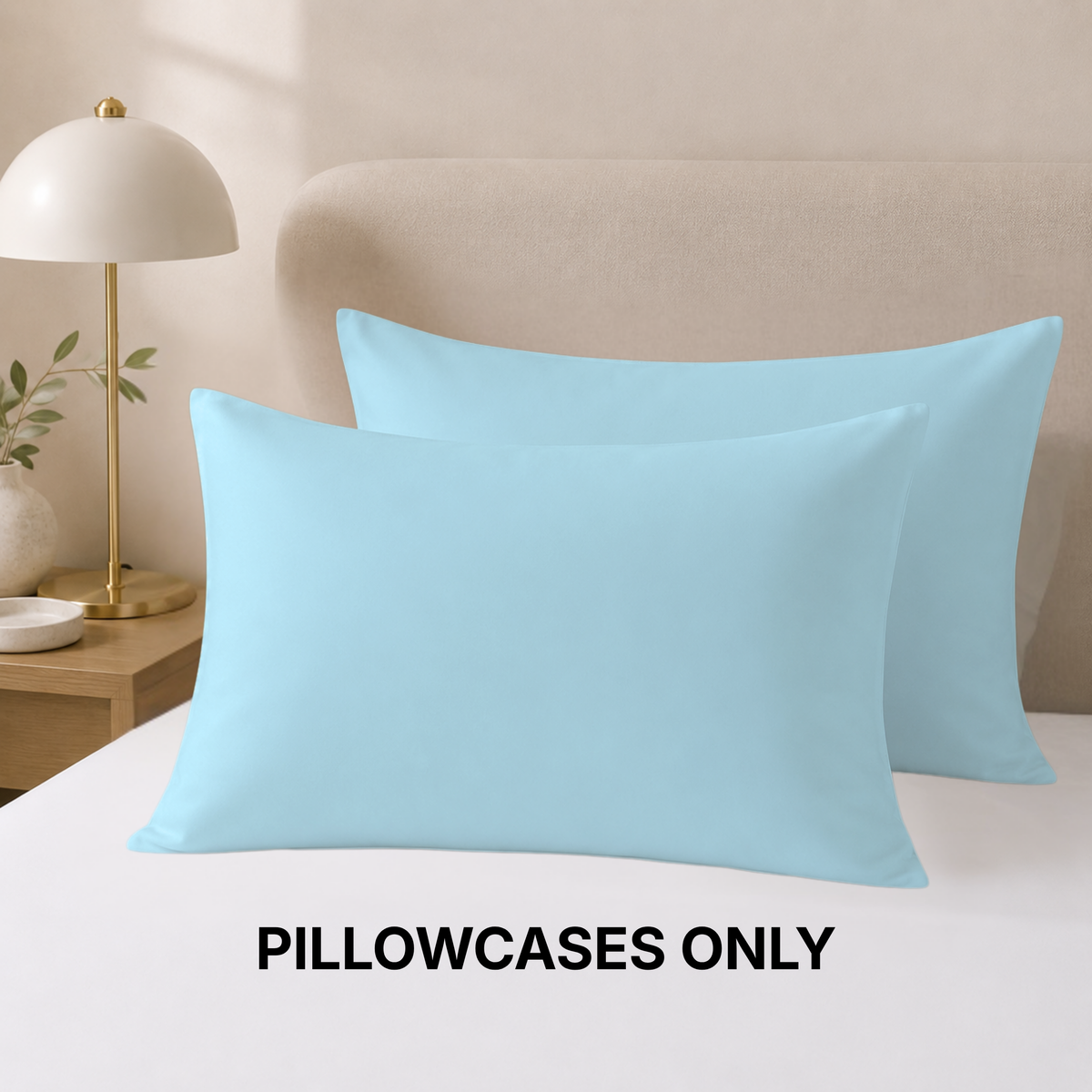 Wrinkle-Free Microfiber Pillowcases Set of 2 – Soft & Smooth Pillow Covers