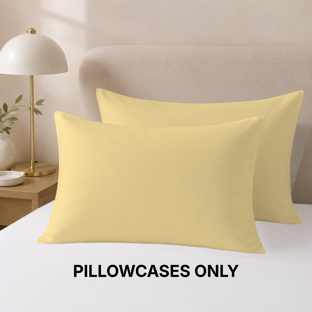 Wrinkle-Free Microfiber Pillowcases Set of 2 – Soft & Smooth Pillow Covers