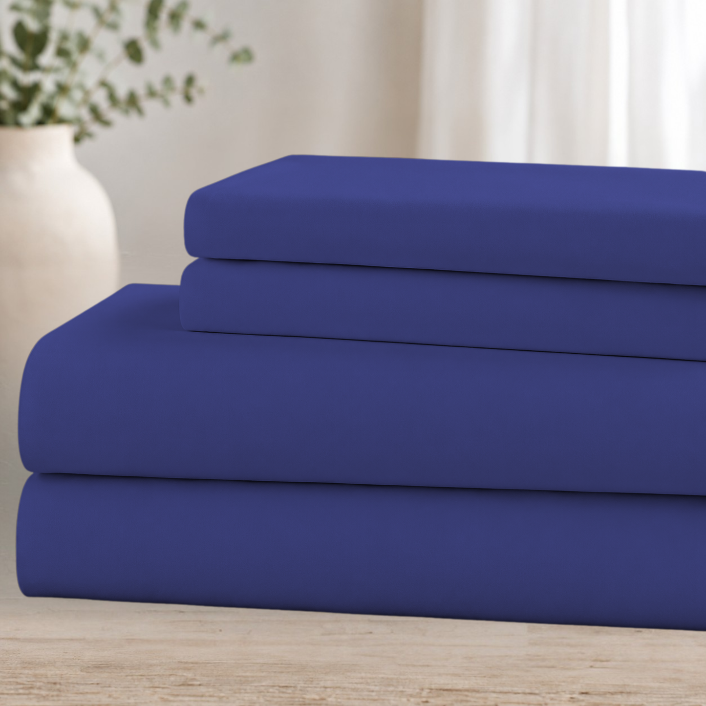 Hotel-Style Double-Brushed Microfiber Sheet Set – Ultra Soft 4-Piece Bedding