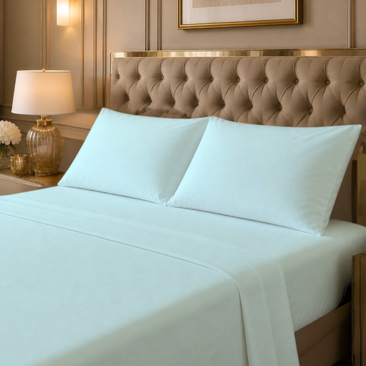 Cotton-Blend High Thread Count Deep Pocket 4-Piece Cooling Sheet Set