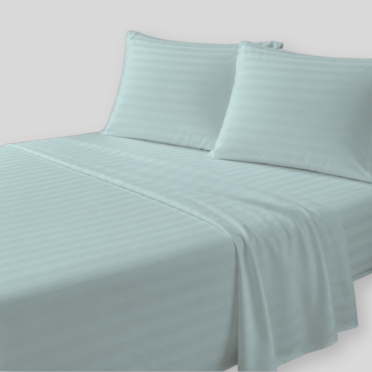 Essential Microfiber Woven Stripe Sheet Set – 4 Piece, 18-Inch Deep Pocket Bedding