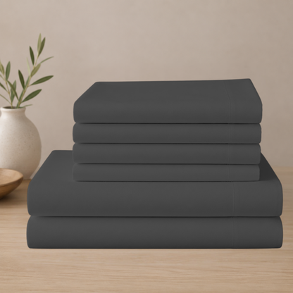 Everyday Comfort Cotton-Blend Bed Sheet Set – 6 Pieces