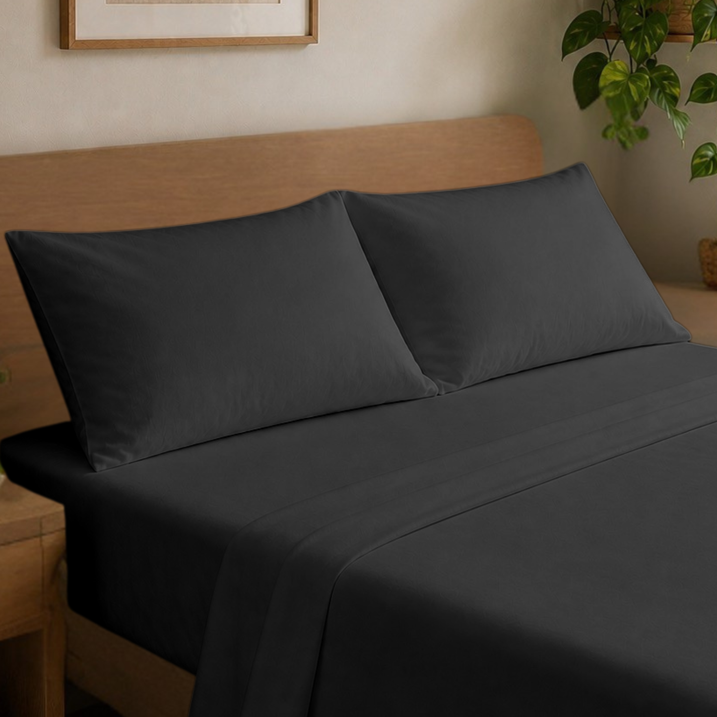 Bamboo-Blend 6-PIECE Deep Pocket Cooling Sheet Set with 4 Pillowcases