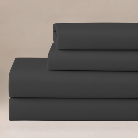 Wrinkle-Resistant Cotton-Blend Deep Pocket 4-Piece Sheet Set