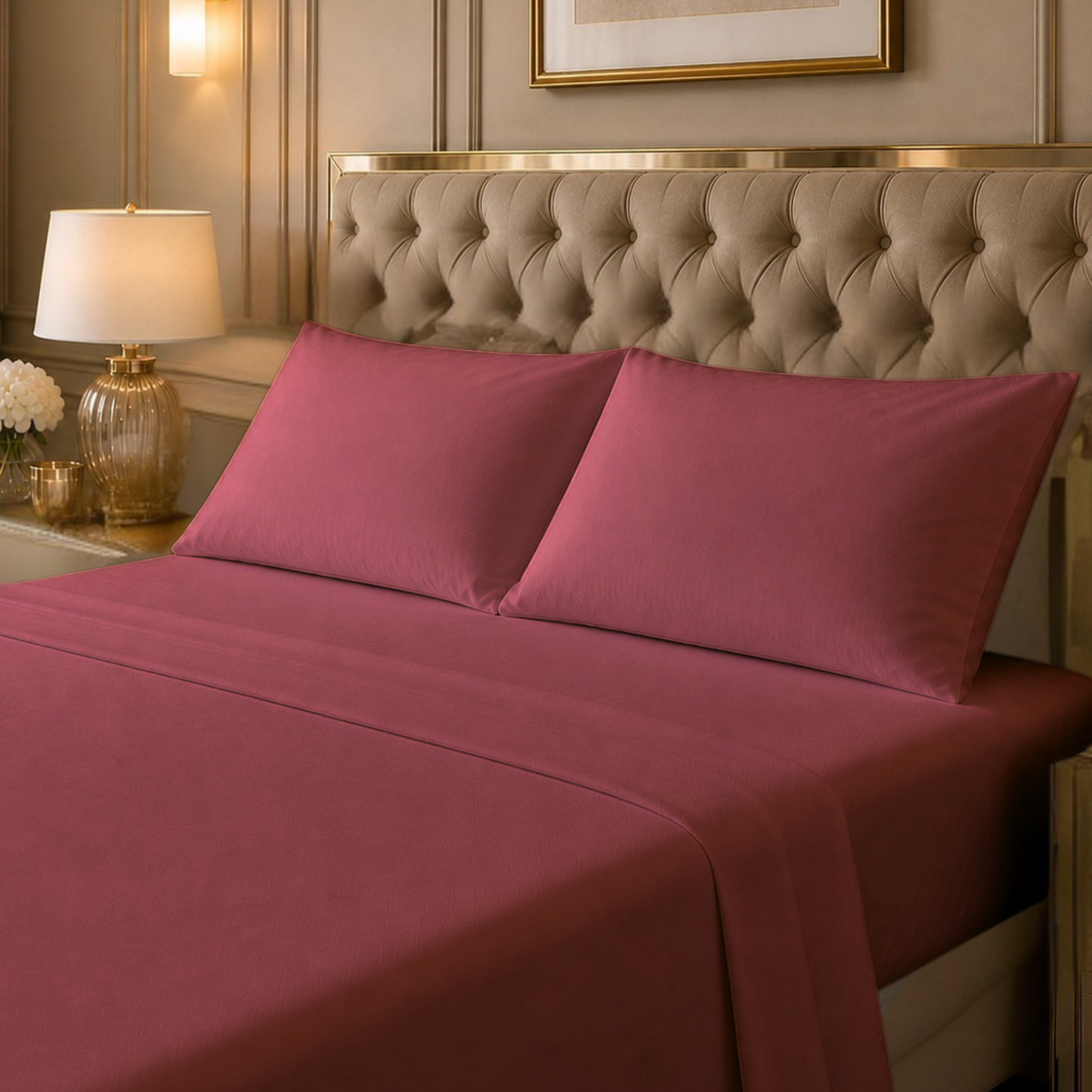 Cotton-Blend High Thread Count Deep Pocket 4-Piece Cooling Sheet Set