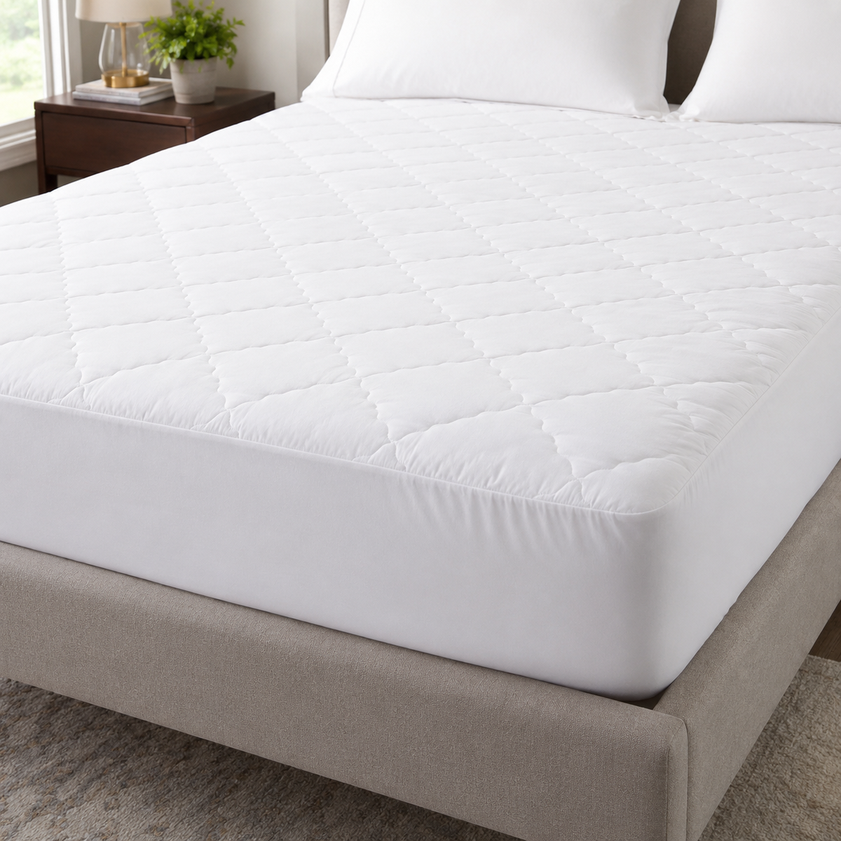 SecureFit Waterproof Mattress Protector – Polyester Fitted Cover