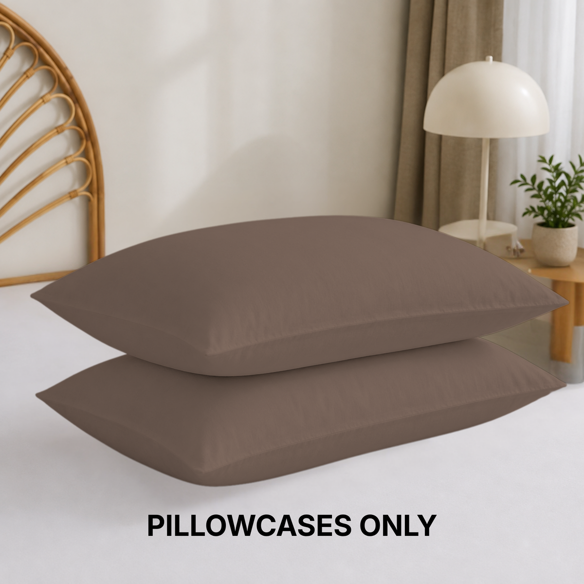 Cotton Blend Pillowcases Set of 2, Soft Bedding Pillow Covers