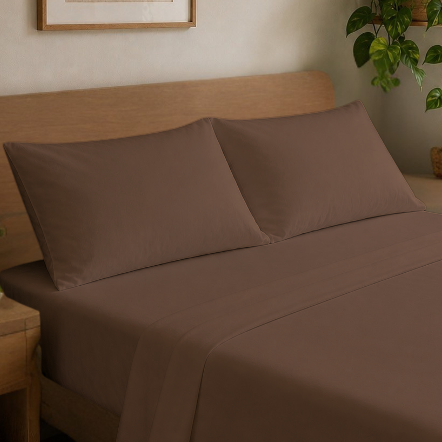 Bamboo-Blend 6-PIECE Deep Pocket Cooling Sheet Set with 4 Pillowcases