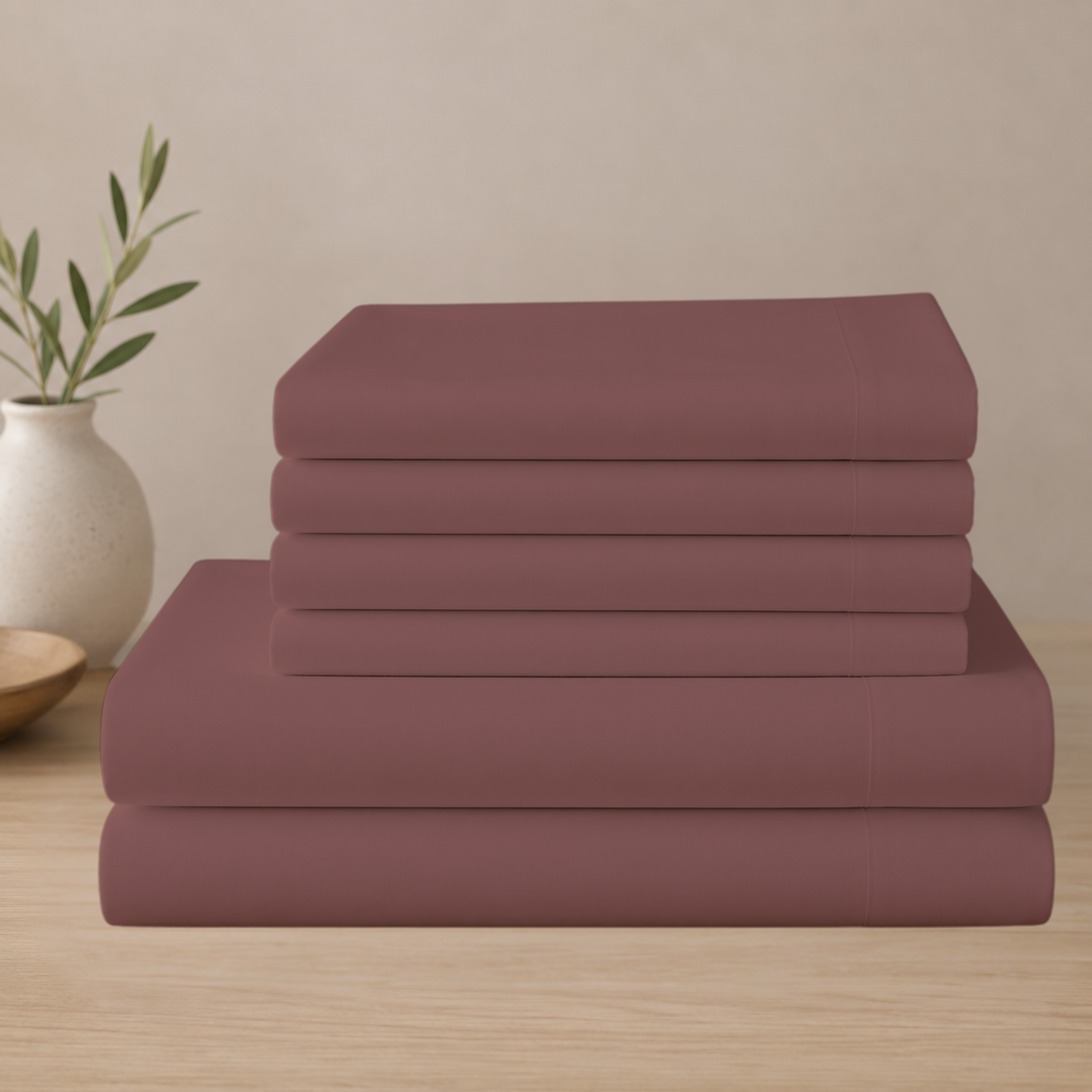 Everyday Comfort Cotton-Blend Bed Sheet Set – 6 Pieces
