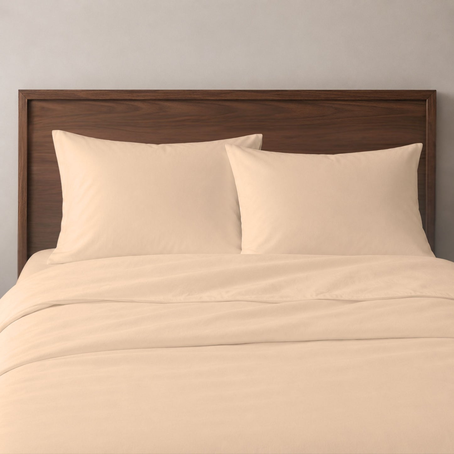Luxury Cotton Blend Duvet Cover Set - Ultra Soft Brushed, Breathable Bedding with Pillow Shams, Durable All Season Comfort