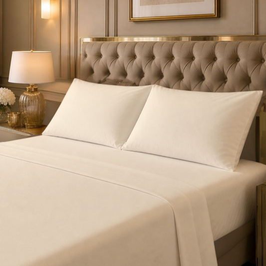 Cotton-Blend High Thread Count Deep Pocket 4-Piece Cooling Sheet Set