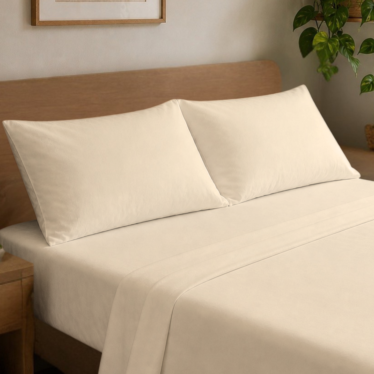 Bamboo-Blend 6-PIECE Deep Pocket Cooling Sheet Set with 4 Pillowcases