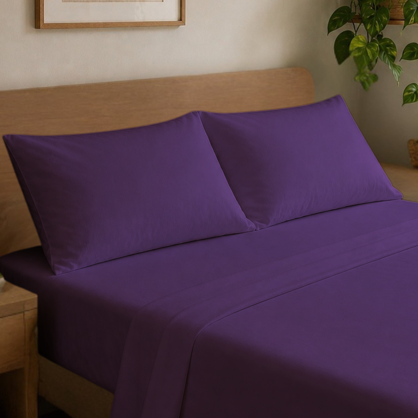 Bamboo-Blend 6-PIECE Deep Pocket Cooling Sheet Set with 4 Pillowcases