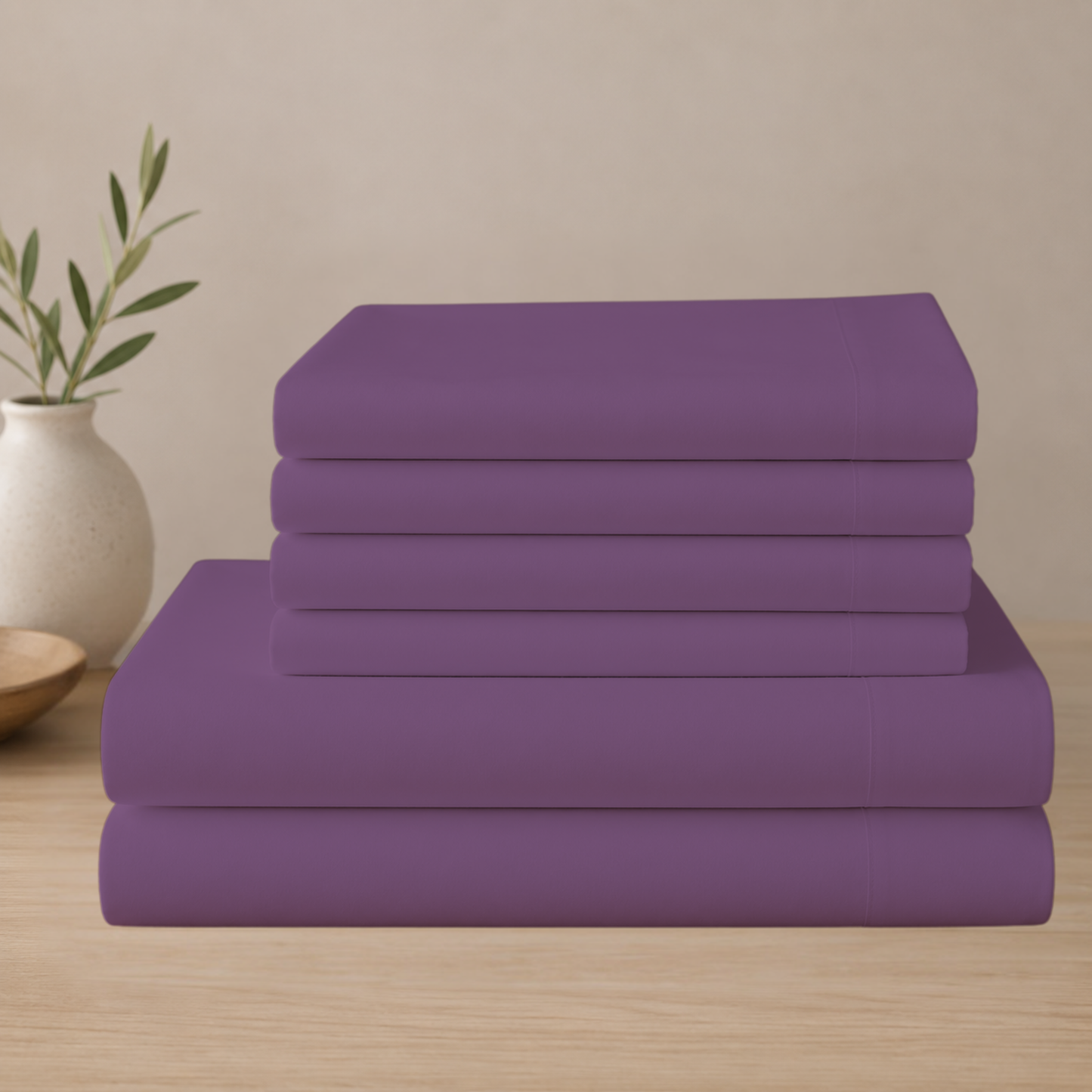 Everyday Comfort Cotton-Blend Bed Sheet Set – 6 Pieces