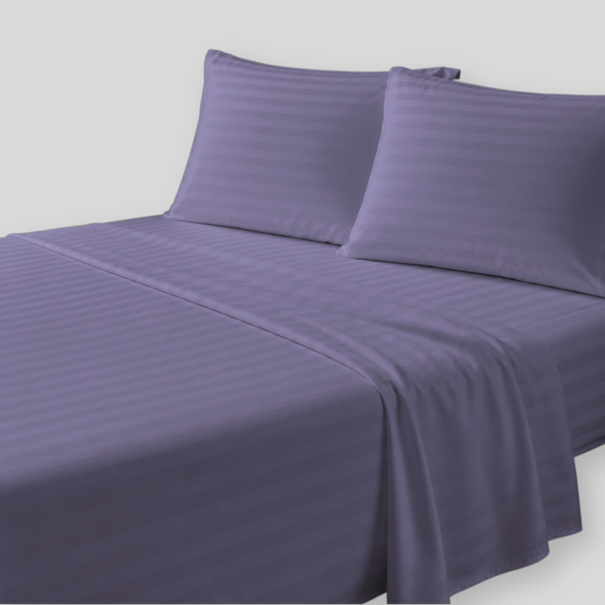 Essential Microfiber Woven Stripe Sheet Set – 4 Piece, 18-Inch Deep Pocket Bedding