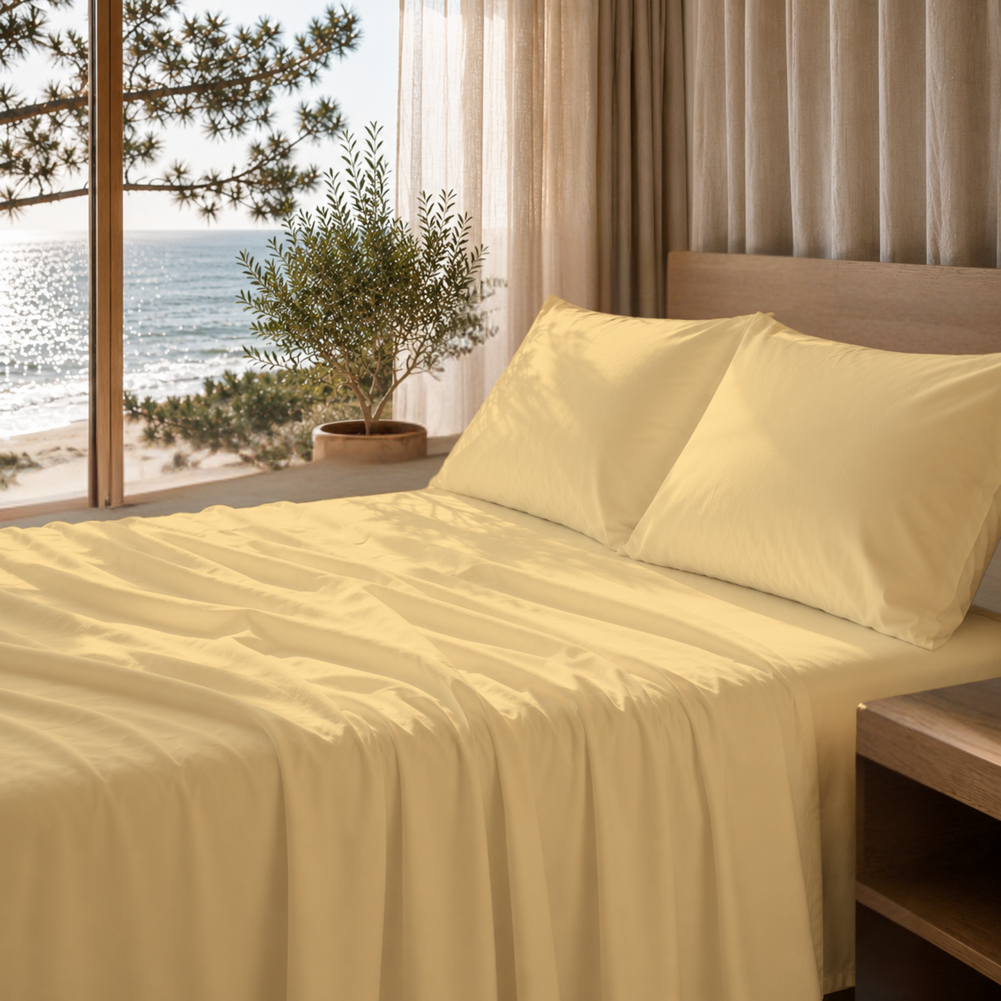 Ultra Soft 1800 Series Double-Brushed Microfiber 4-Piece Bed Sheet Set, Luxury Home Collection