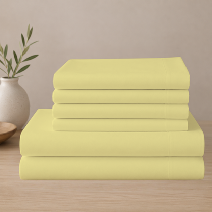 Everyday Comfort Cotton-Blend Bed Sheet Set – 6 Pieces