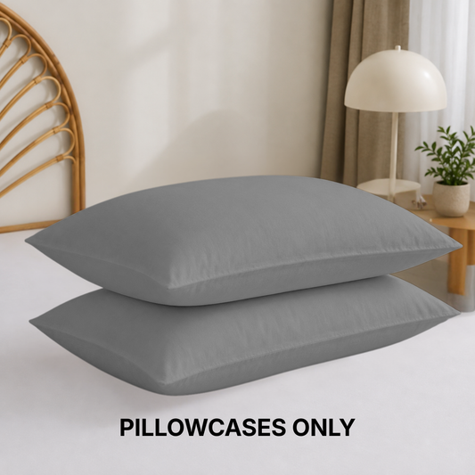 Cotton Blend Pillowcases Set of 2, Soft Bedding Pillow Covers
