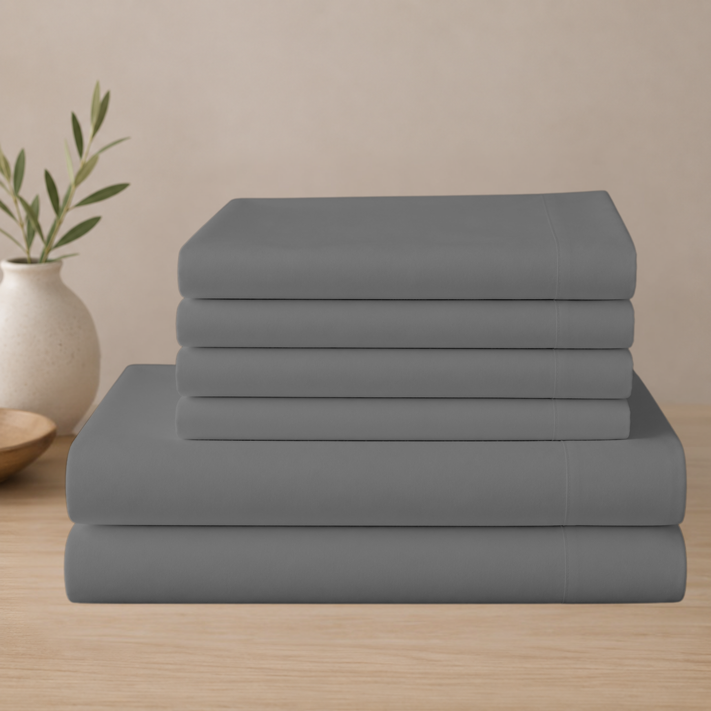 Everyday Comfort Cotton-Blend Bed Sheet Set – 6 Pieces