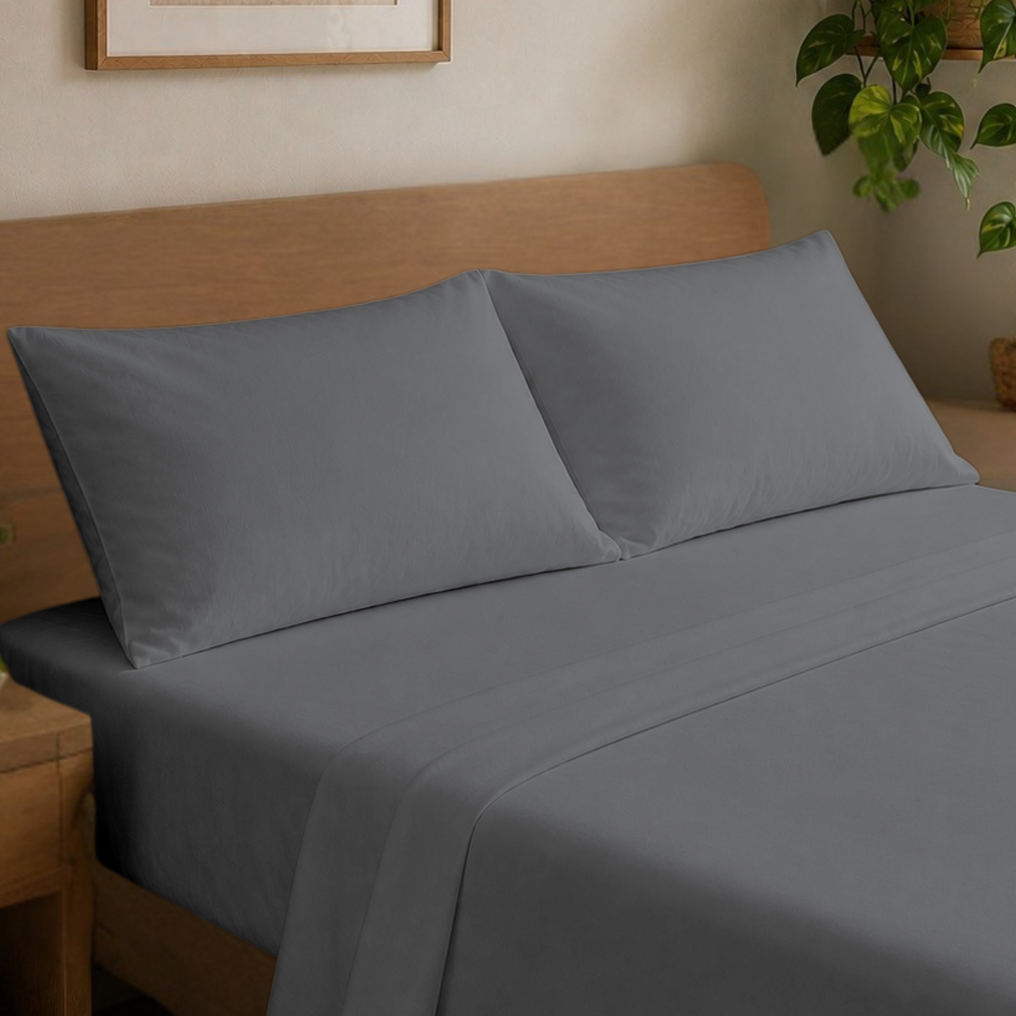 Bamboo-Blend 6-PIECE Deep Pocket Cooling Sheet Set with 4 Pillowcases