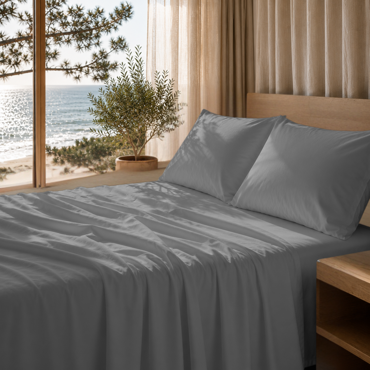 Ultra Soft 1800 Series Double-Brushed Microfiber 4-Piece Bed Sheet Set, Luxury Home Collection