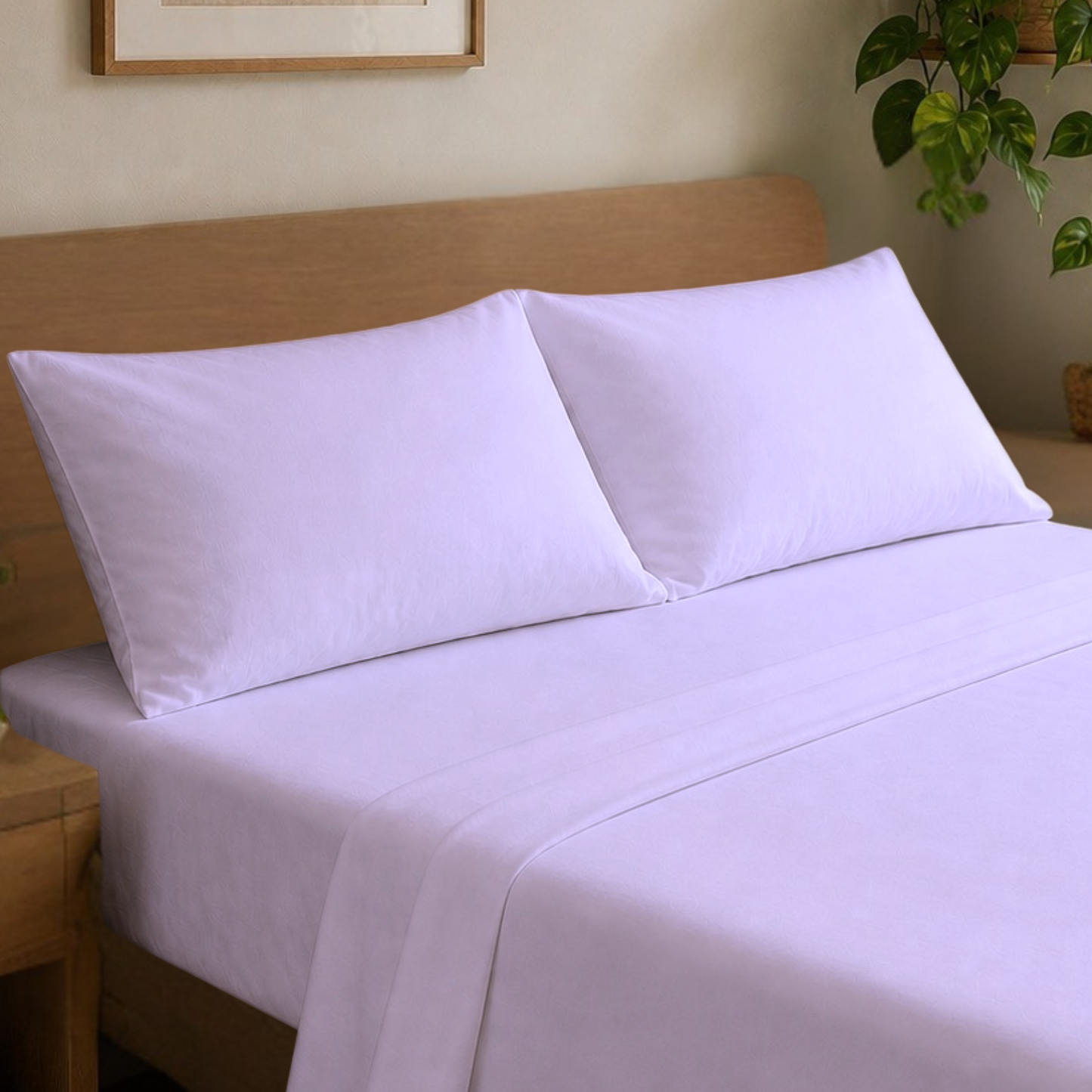 Bamboo-Blend 6-PIECE Deep Pocket Cooling Sheet Set with 4 Pillowcases