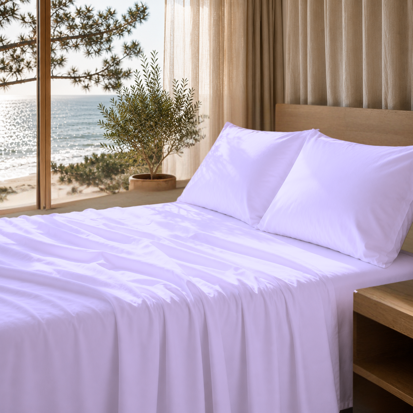 Ultra Soft 1800 Series Double-Brushed Microfiber 4-Piece Bed Sheet Set, Luxury Home Collection