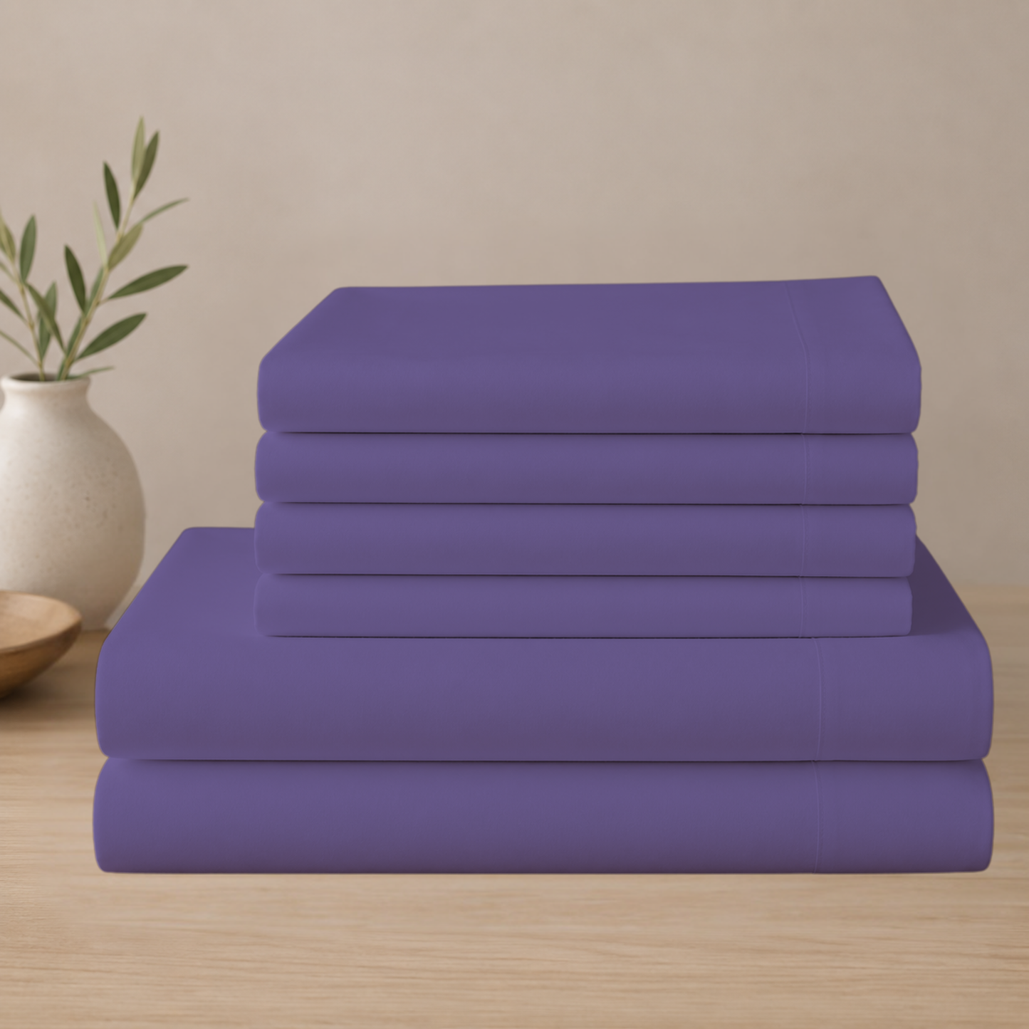 Everyday Comfort Cotton-Blend Bed Sheet Set – 6 Pieces