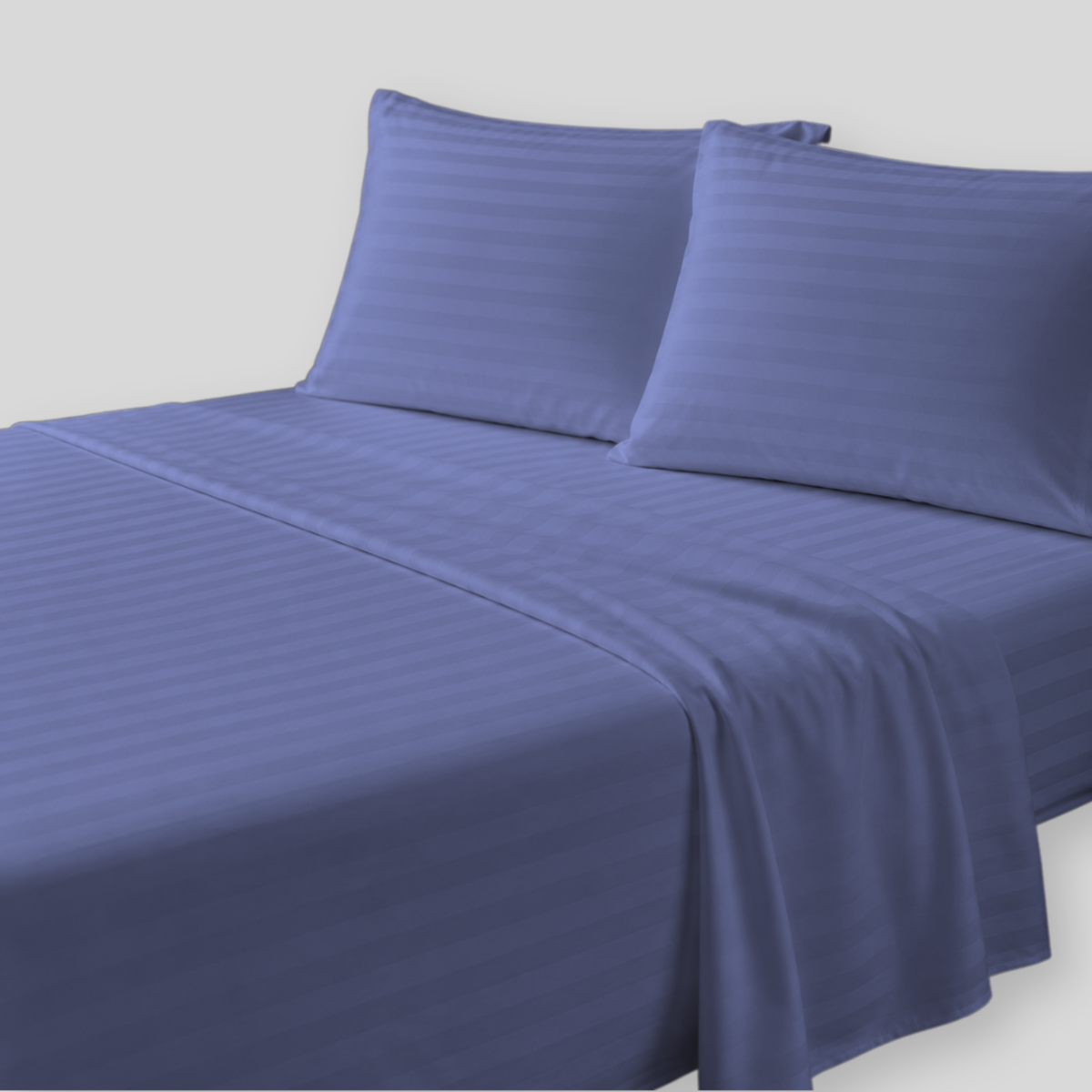 Essential Microfiber Woven Stripe Sheet Set – 4 Piece, 18-Inch Deep Pocket Bedding