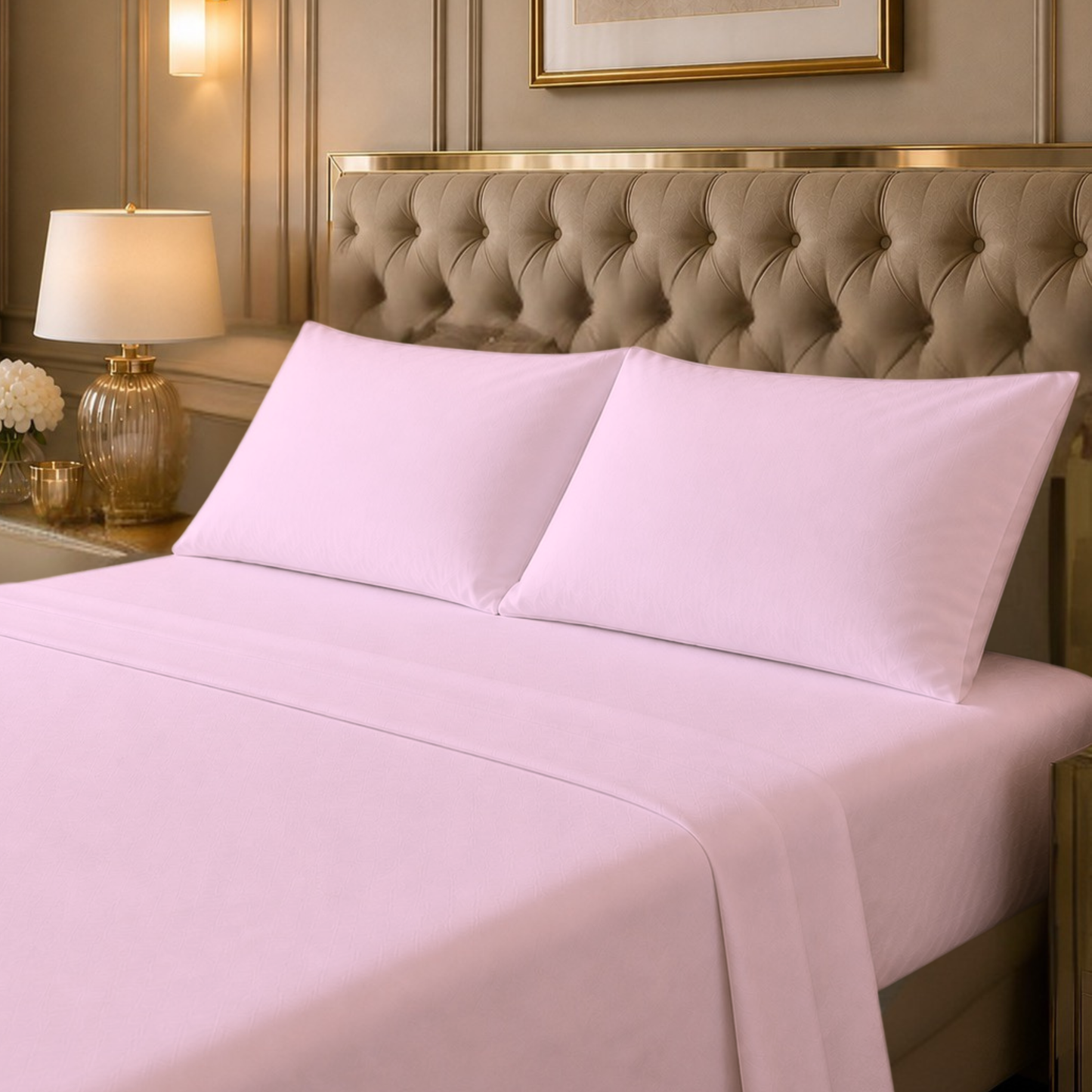 Cotton-Blend High Thread Count Deep Pocket 4-Piece Cooling Sheet Set