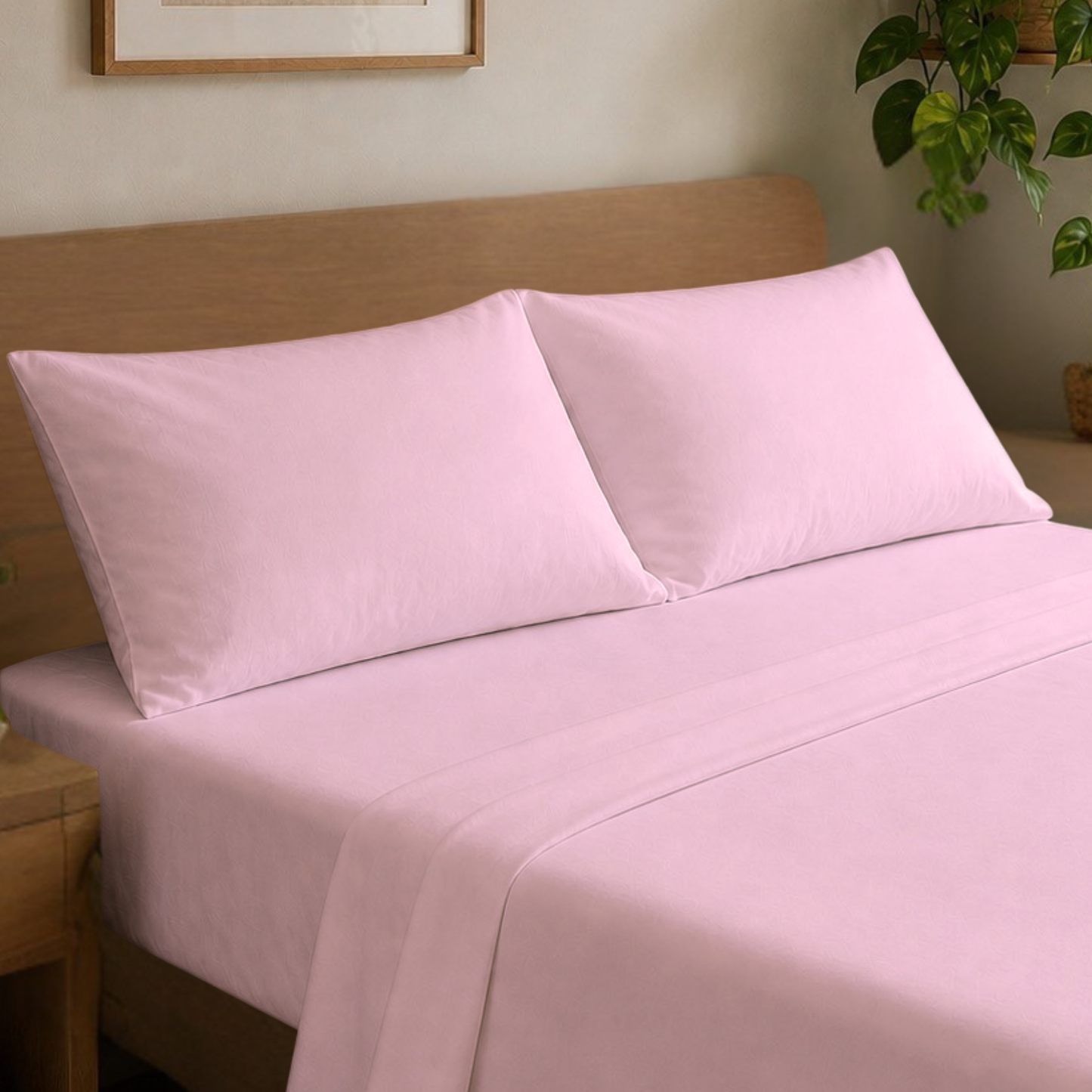 Bamboo-Blend 6-PIECE Deep Pocket Cooling Sheet Set with 4 Pillowcases