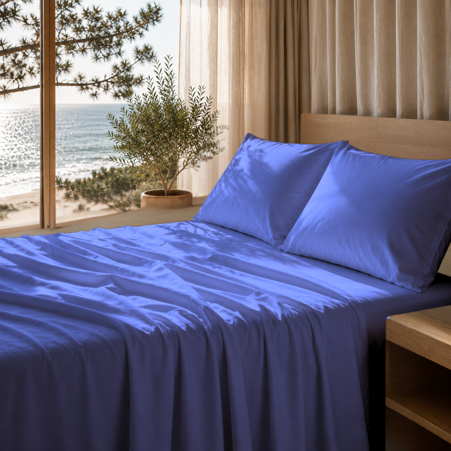 Ultra Soft 1800 Series Double-Brushed Microfiber 4-Piece Bed Sheet Set, Luxury Home Collection