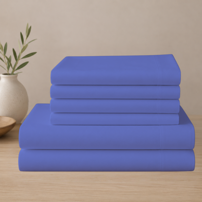 Everyday Comfort Cotton-Blend Bed Sheet Set – 6 Pieces