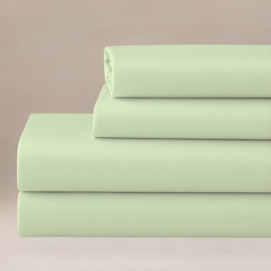 Wrinkle-Resistant Cotton-Blend Deep Pocket 4-Piece Sheet Set