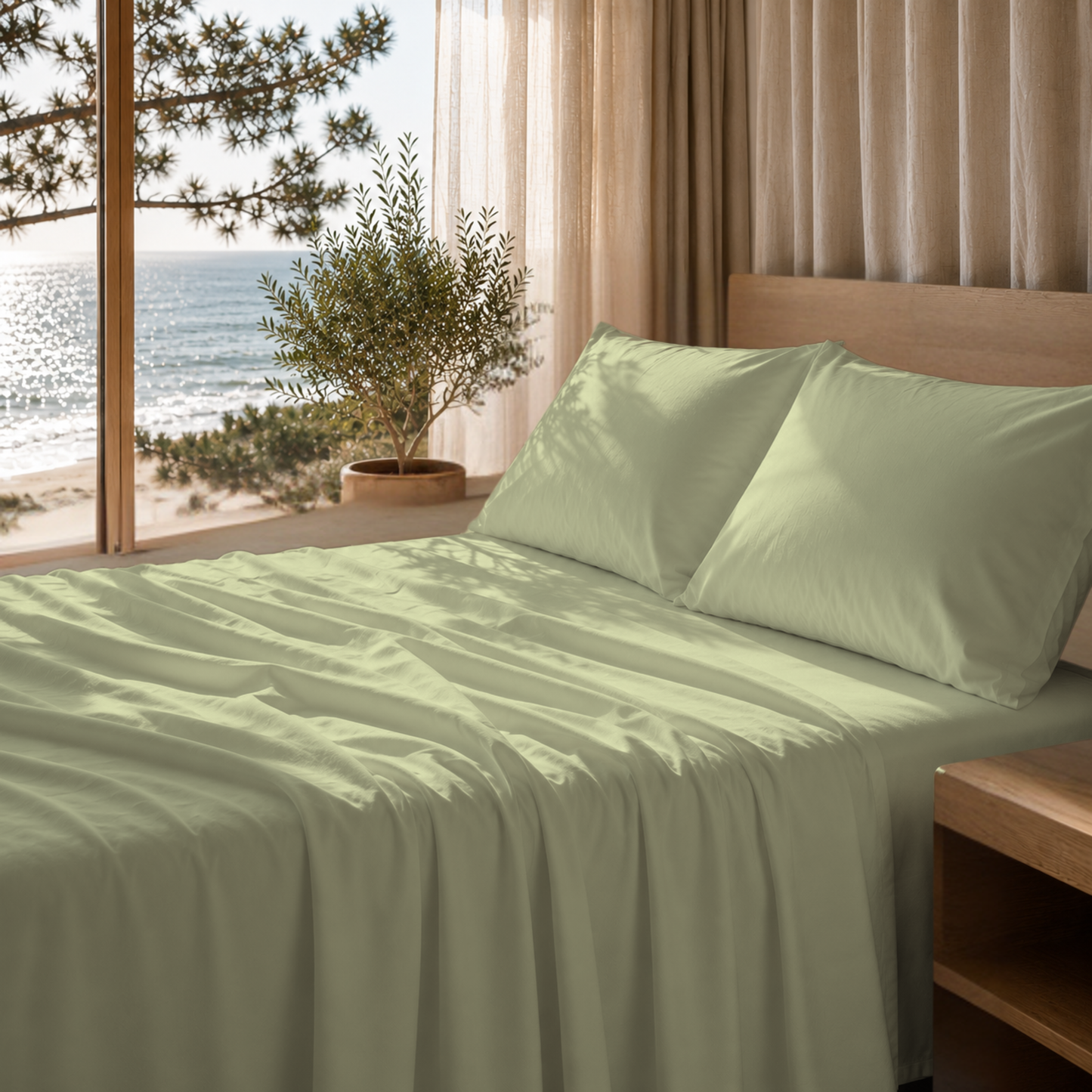 Ultra Soft 1800 Series Double-Brushed Microfiber 4-Piece Bed Sheet Set, Luxury Home Collection